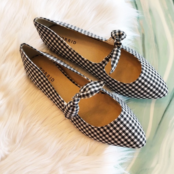 torrid Shoes - Torrid Gingham Bow Flats
